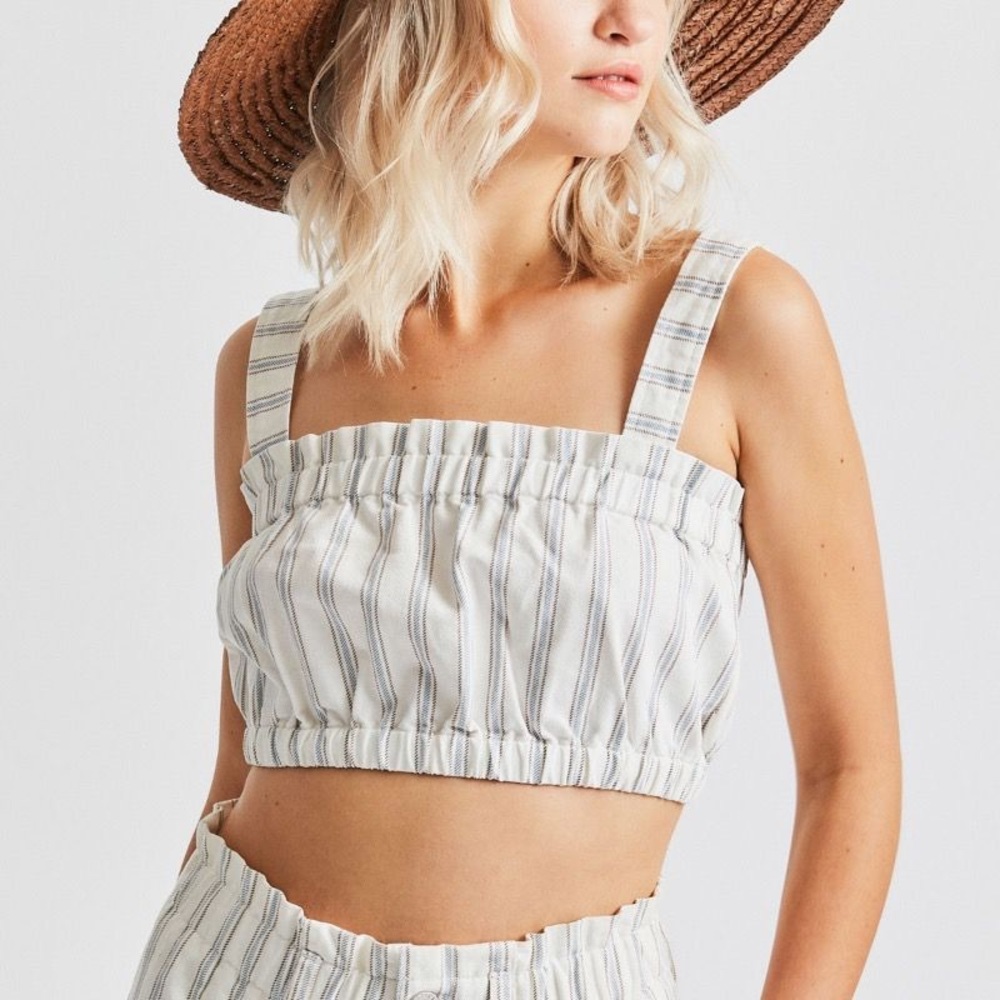 Brixton Stripped Bandeau Crop Top
